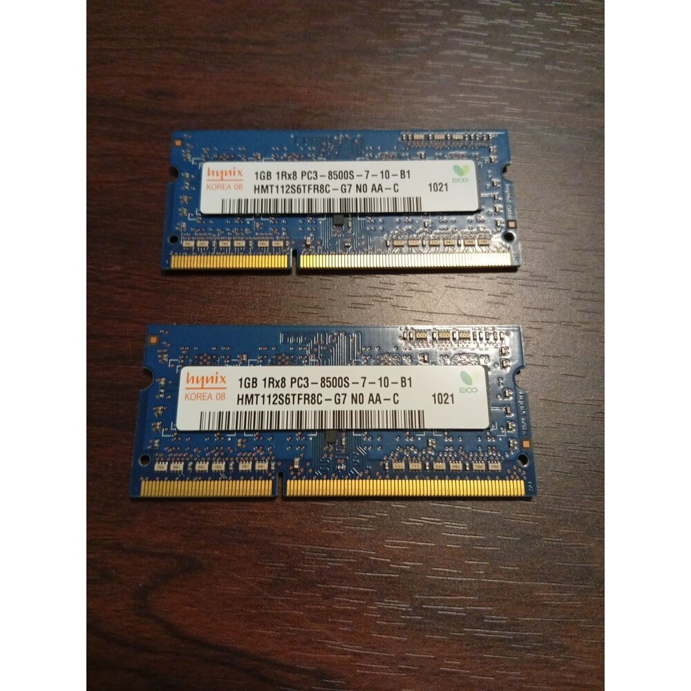 Hynix 1GB 1Rx8 PC3-8500S-7-10-B1 Laptop Memory (pair)